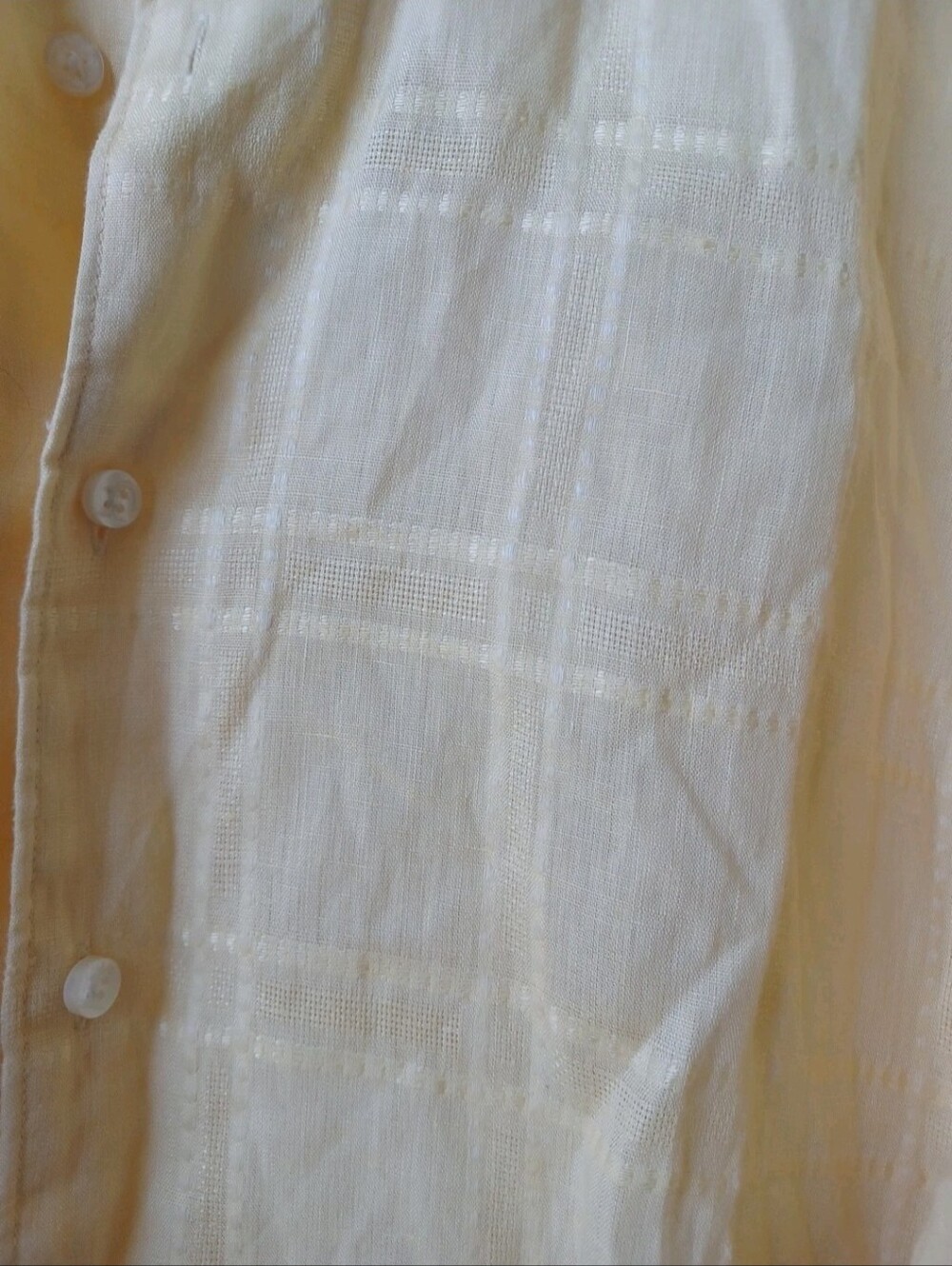 Tommy Bahama 100% Textured Linen Canary Yellow Button Down LS Shirt Large NWOT - Picture 3 of 8